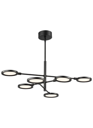 Buy matte-black-with-aluminum-glass-and-white-shade Spectica Outdoor (Damp) Chandelier by Visual Comfort Modern
