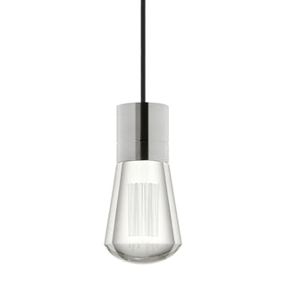 Buy satin-nickel-with-black-glass-and-clear-shade Alva Outdoor (Damp) Pendant by Visual Comfort Modern