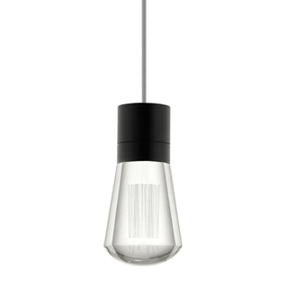 Buy black-with-gray-glass-and-clear-shade Alva Outdoor (Damp) Pendant by Visual Comfort Modern