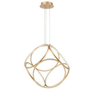 Buy gold-with-white-glass-and-white-shade Glenview Pendant by Eurofase