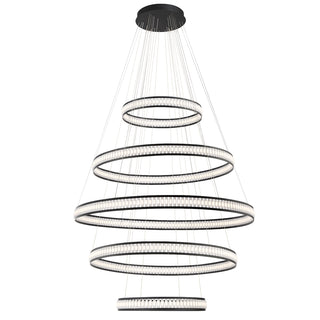 Buy black-with-white-glass Forster Chandelier by Eurofase
