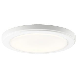 Buy white-with-white-acrylic-glass-and-white-shade Zeo Outdoor (Damp) Flush Mount Ceiling Light by Kichler