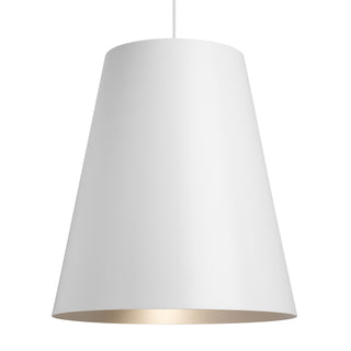 Buy with-white-satin-haze-glass-and-white-shade Gunnar Outdoor (Damp) Pendant by Visual Comfort Modern