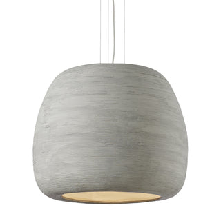 Buy with-ceramic-textured-shade-glass-and-silver-gray-shade Karam Outdoor (Damp) Pendant by Visual Comfort Modern