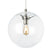 Satin Nickel with Round hand-blown glass pendant Glass and Clear Shade
