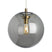 Aged Brass with Round hand-blown glass pendant Glass and Smoke Shade