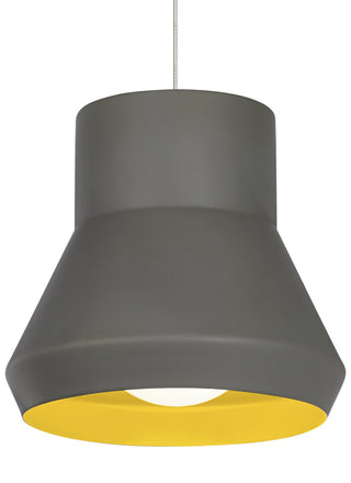 Buy with-gray-outside-chartreuse-inside-glass Milo Outdoor (Damp) Pendant by Visual Comfort Modern