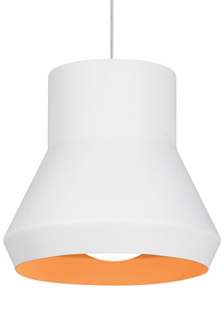 Buy with-white-outside-orange-inside-glass Milo Outdoor (Damp) Pendant by Visual Comfort Modern
