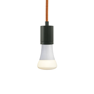 Buy antique-bronze-with-copper-cord-glass-and-white-shade SoCo Outdoor (Damp) Pendant by Visual Comfort Modern