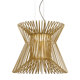 Buy with-metal-shade-glass-and-gold-shade Syrma Outdoor (Damp) Pendant by Visual Comfort Modern