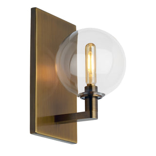 Buy aged-brass-with-glass-glass-and-clear-shade Gambit Outdoor (Damp) Sconce by Visual Comfort Modern