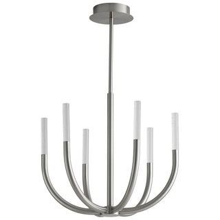 Buy satin-nickel-with-clear-glass-and-clear-seedy-shade Presto! Outdoor (Damp) Ceiling Light by Quorum