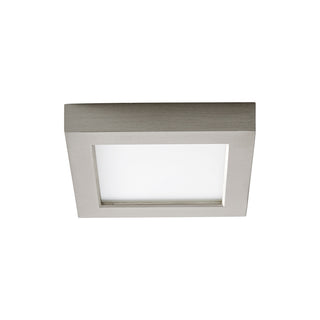 Buy satin-nickel-with-matte-white-glass-and-white-shade Altair Outdoor (Damp) Ceiling Light by Oxygen
