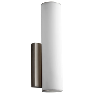 Buy satin-nickel Fugit Outdoor (Damp) Sconce by Oxygen