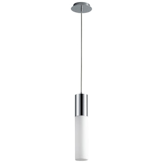 Buy polished-chrome-with-matte-white-glass-and-opal-shade Magnum Outdoor (Damp) Pendant by Oxygen