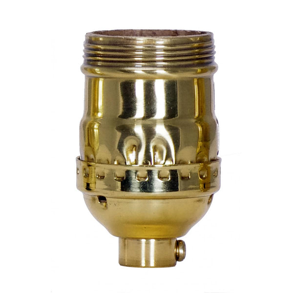 Satco Fixture Accents/Parts Brass Short Keyless Socket Accents