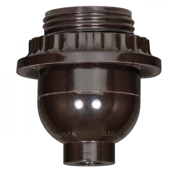 Satco Fixture Accents/Parts  Short Keyless With Full Uno Thread And Ring Accents