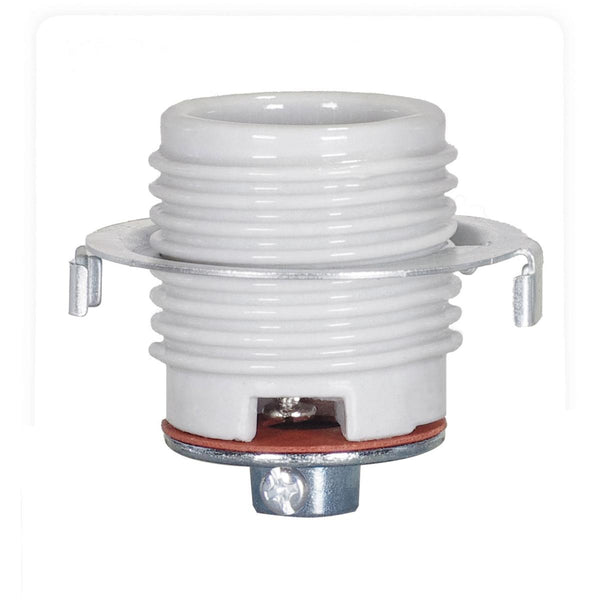 Satco Fixture Accents/Parts Porcelain Keyless Threaded Porcelain Socket With Cap And Ring Accents