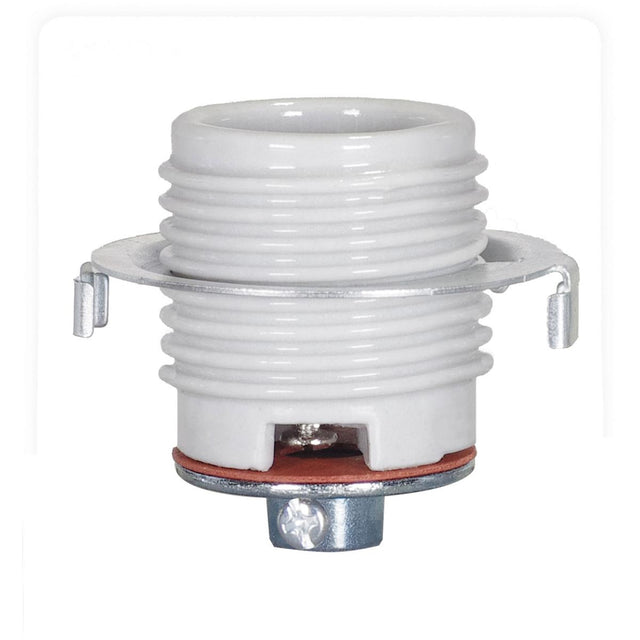 Satco Fixture Accents/Parts Porcelain Keyless Threaded Porcelain Socket With Cap And Ring Accents