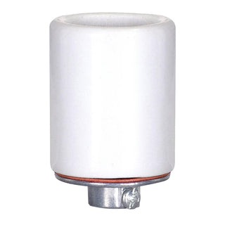 Satco Fixture Accents/Parts Porcelain Keyless Porcelain Socket With Metal 1/4 Ips Cap Accents