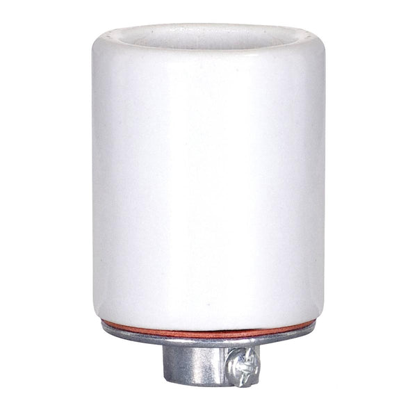 Satco Fixture Accents/Parts Porcelain Keyless Porcelain Socket With Metal 1/4 Ips Cap Accents