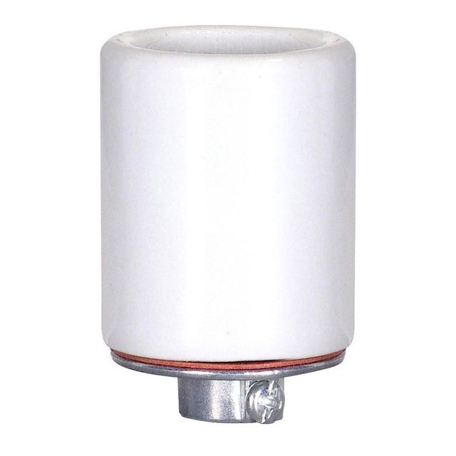 Satco Fixture Accents/Parts Porcelain Keyless Porcelain Socket With Metal 1/4 Ips Cap Accents