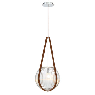 Buy chrome-cl-with-globe-white-glass-glass-and-clear-textured-shade Rosemount Pendant by Eurofase