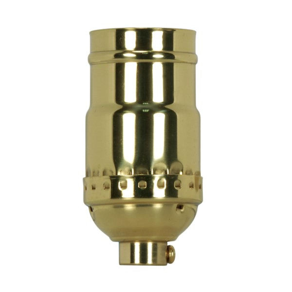 Satco Fixture Accents/Parts Brass 3-Way (2 Circuit) Keyless Socket Accents