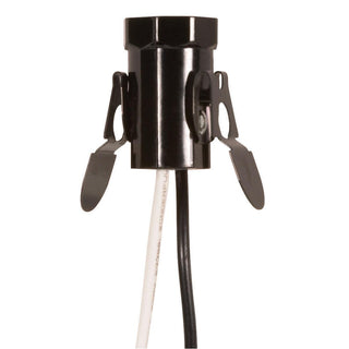 Satco Fixture Accents/Parts Phenolic Plastic Candelabra Base Phenolic Socket With Spring Clip Accents