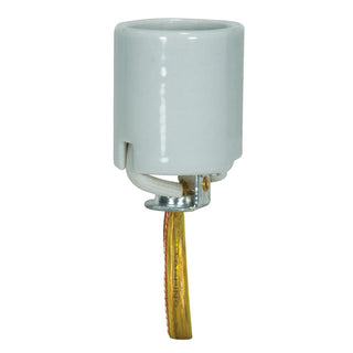 Buy glazed-white Satco Fixture Accents/Parts Porcelain Socket Accents