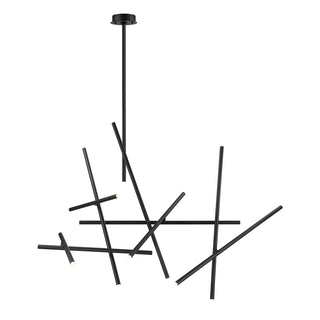 Buy black-with-frosted-glass Crossroads Chandelier by Eurofase