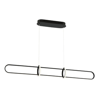 Buy black-with-white-glass Berkley Chandelier by Eurofase