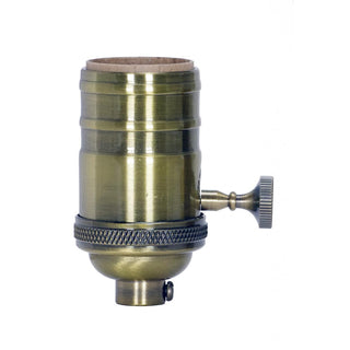 Satco Accessories Brass On-Off Turn Knob Socket Accessory