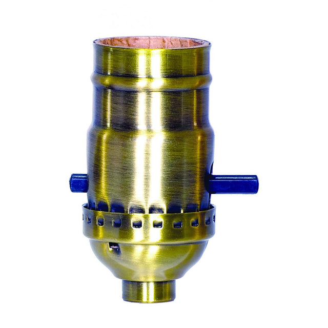 Satco Accessories Brass On-Off Push Thru Socket Accessory