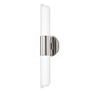 Buy polished-nickel-with-clear-glass-and-clear-shade Rowe Outdoor (Damp) Sconce by Hudson Valley