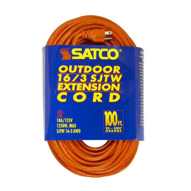 Satco Accessories 100'Heavy Duty Outdoor Extension Cord Accessory