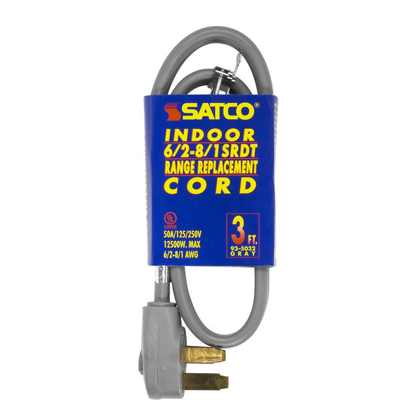 3 Foot, 3 Wire Heavy Duty Replacement Range Cord Accessory for the  by Satco