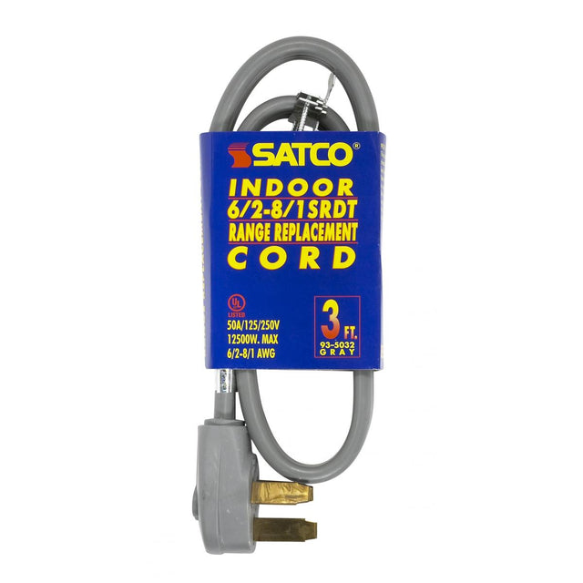 3 Foot, 3 Wire Heavy Duty Replacement Range Cord Accessory for the  by Satco