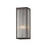 French Iron with Clear Ribbed Glass and Clear Textured Shade