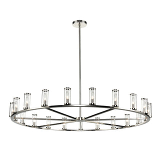 Buy clear-glass-polished-nickel-and-clear-shade Revolve Chandelier by Alora