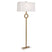 Warm Brass w/ White Marble with Shannon Oyster Linen Shade Glass
