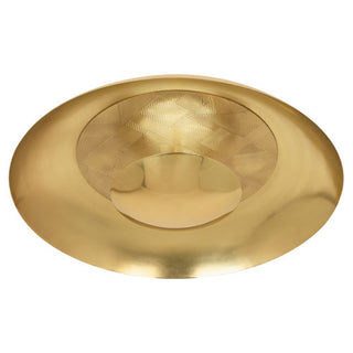 Buy modern-brass-with-modern-brass-metal-shade-glass-and-metal-shade Michael Berman Brut Flush Mount Light by Robert Abbey