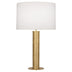 Modern Brass with Ascot White Shade Glass