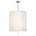 Polished Nickel w/ Clear Crystal with Ascot White Fabric Shade Glass