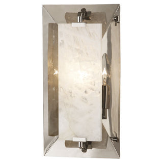 Buy polished-nickel-w-alabaster Gemma Sconce by Robert Abbey