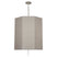 Polished Nickel w/ Clear Crystal with Smoke Gray Fabric Glass and Smoke Shade