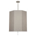 Polished Nickel w/ Clear Crystal with Smoke Gray Fabric Glass and Smoke Shade