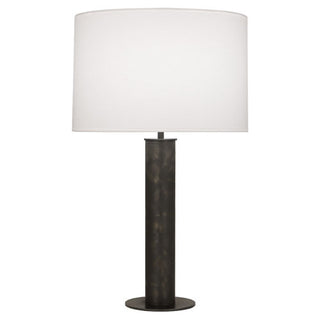 Buy deep-patina-bronze-with-ascot-white-shade-glass Michael Berman Brut Table Lamp by Robert Abbey