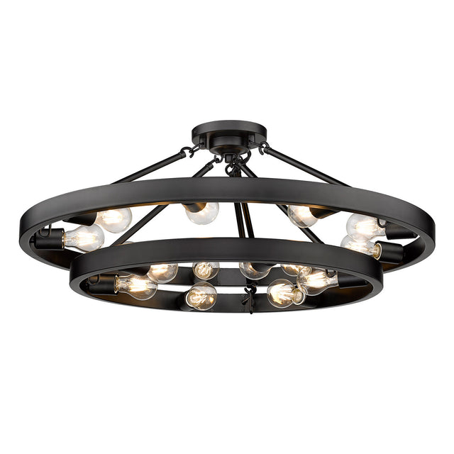 Castile Outdoor (Damp) Semi Flush Mount Light by Golden