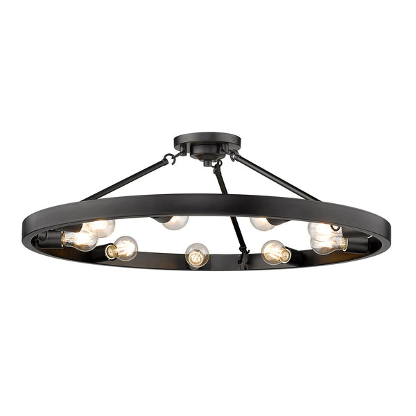 Castile Outdoor (Damp) Semi-Flush Mount Ceiling Light by Golden